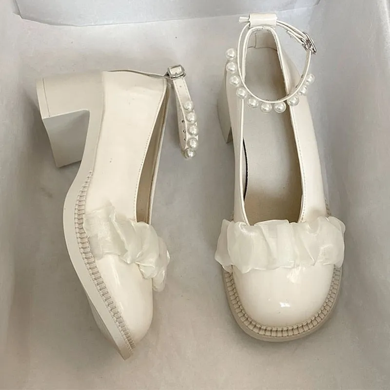 Joskaa Brand Women Mary Janes Lolita Shoes Hot Sale Pumps High Heels Chunky Sandals 2024 New Summer Party Ladies Shoes Oxford Zapatos
