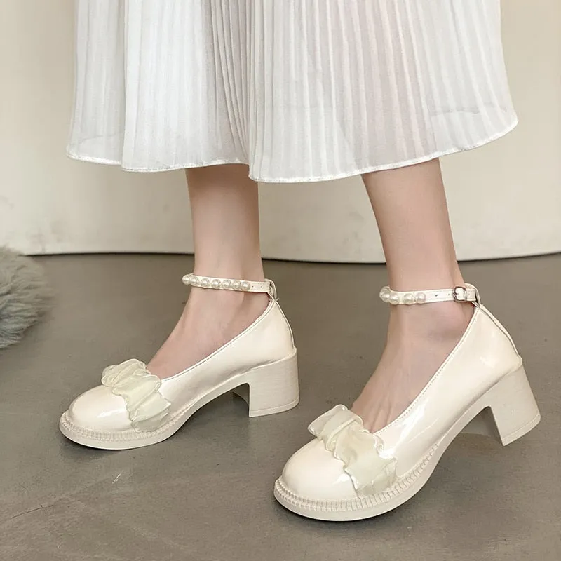 Joskaa Brand Women Mary Janes Lolita Shoes Hot Sale Pumps High Heels Chunky Sandals 2024 New Summer Party Ladies Shoes Oxford Zapatos