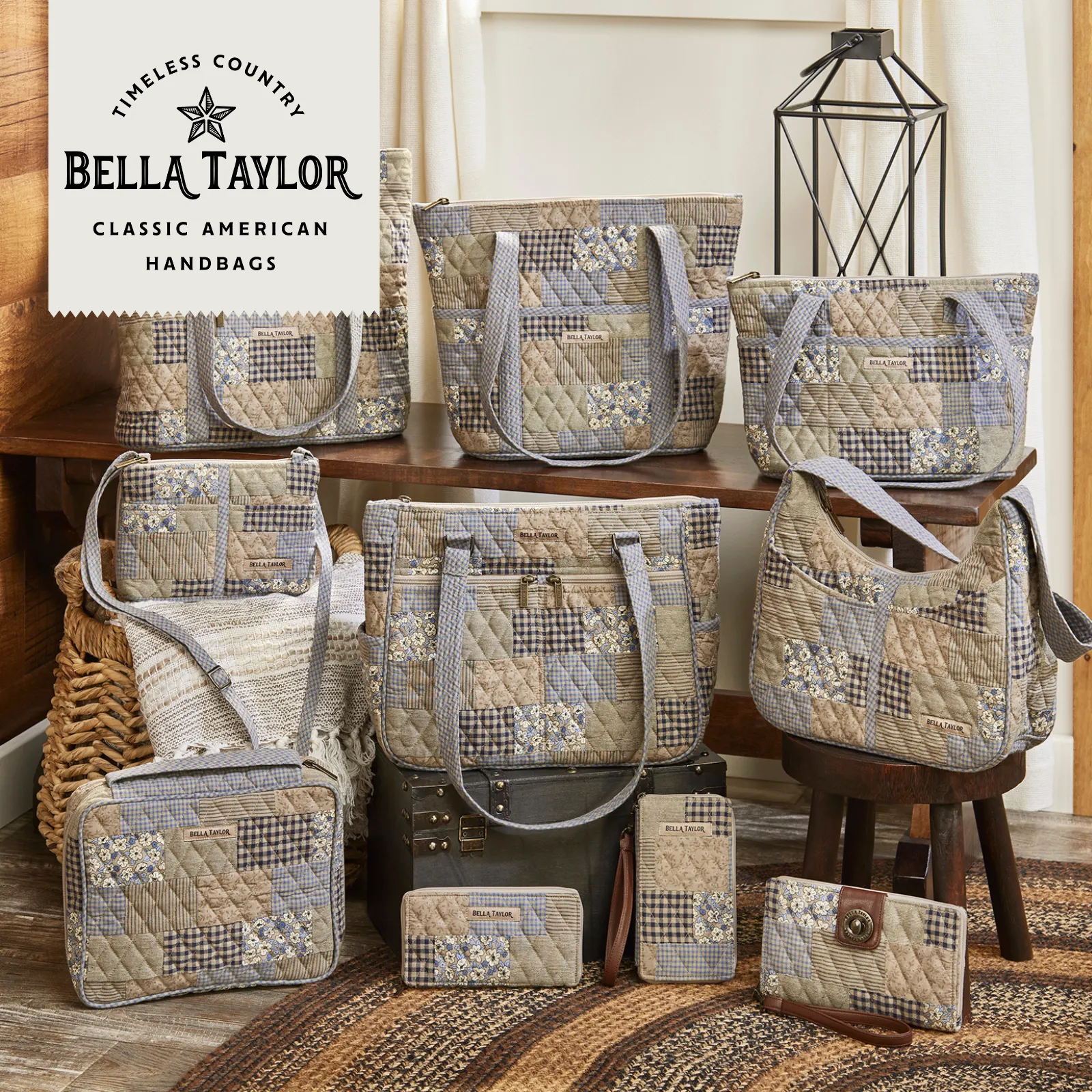 Khaki Patchwork Small Tote