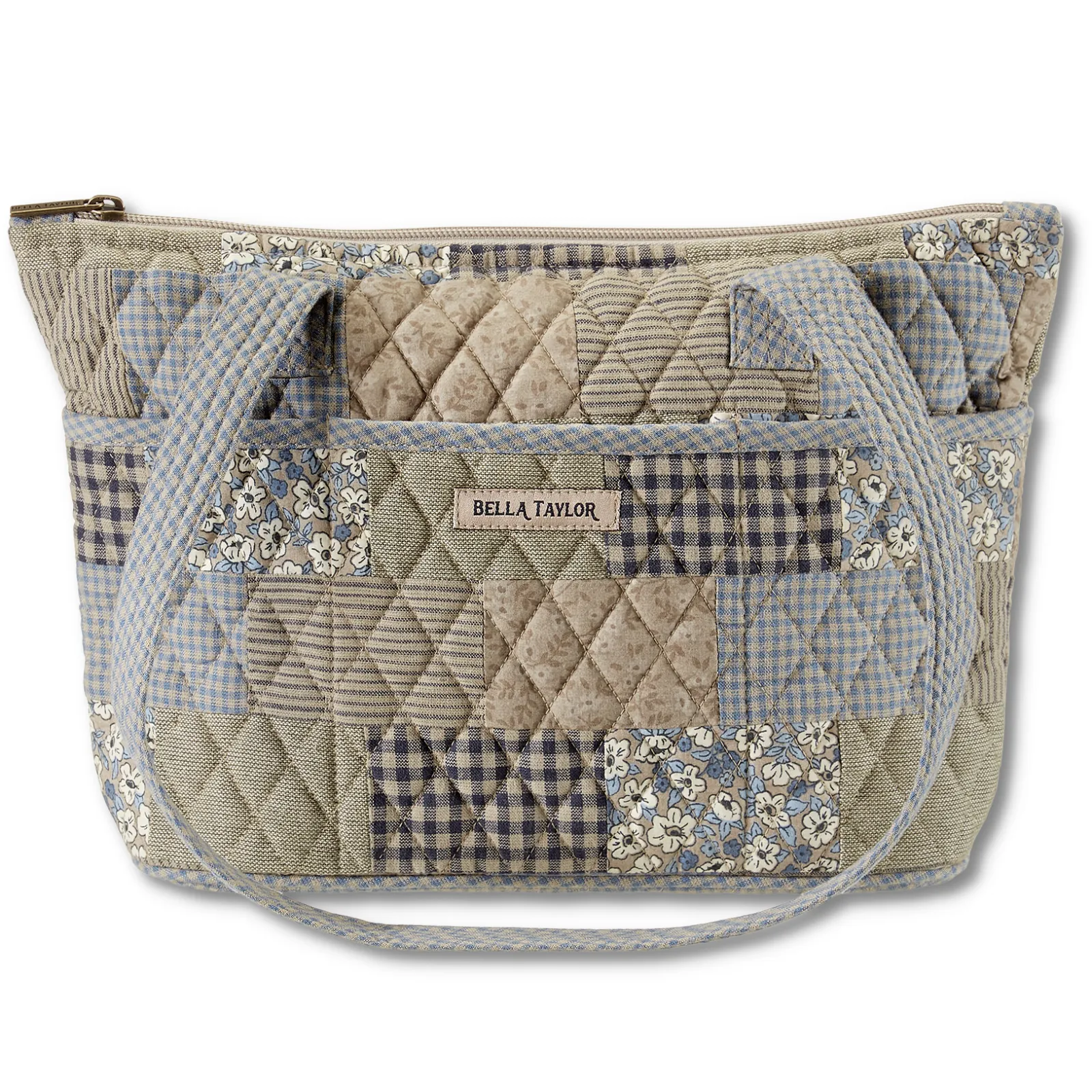 Khaki Patchwork Small Tote