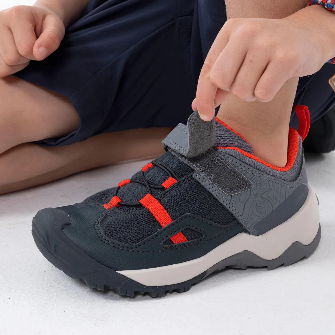 Kids’ Hiking Shoes with rip-tab Crossrock from Jr size 7 to Adult size 2