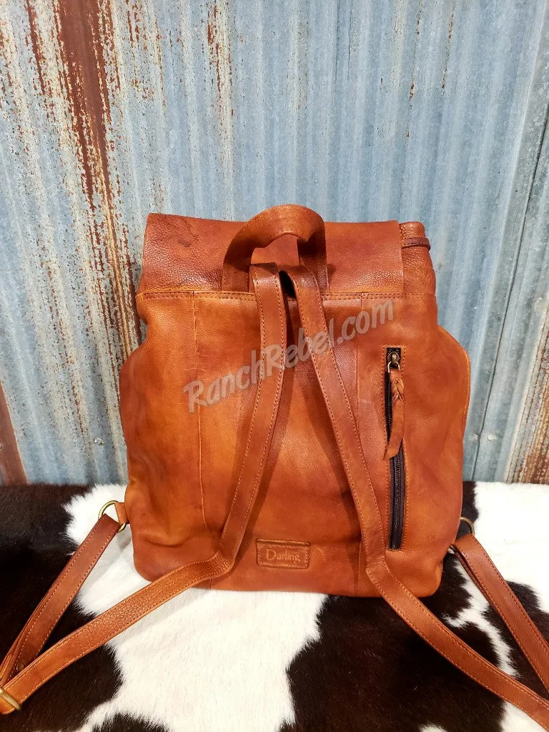 Leather Fringe Backpack #5221