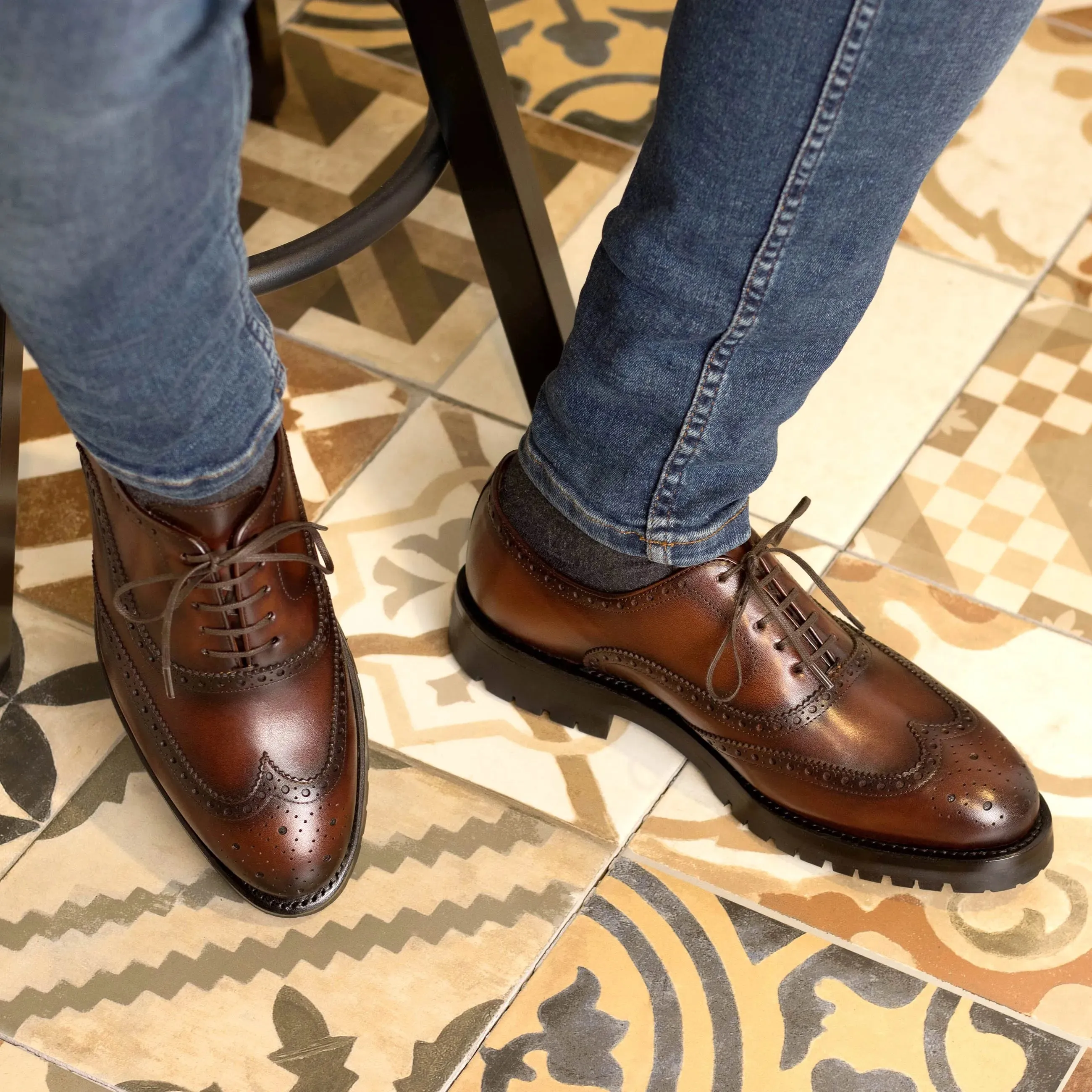 Leehom full brogue shoes