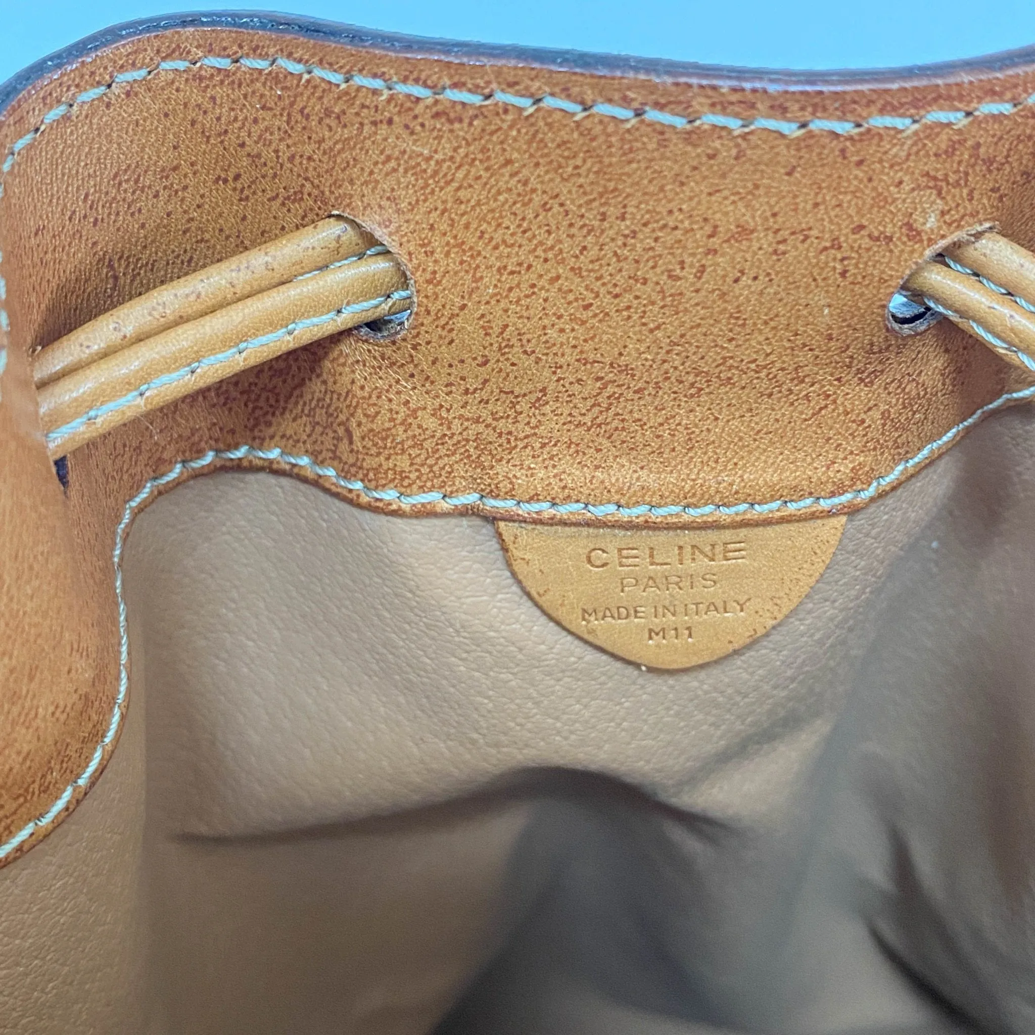 Macadam Triomphe Canvas Shoulder Bucket Bag