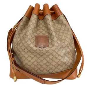 Macadam Triomphe Canvas Shoulder Bucket Bag