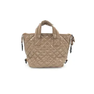 Mini Quilted Bag - Mocha Patent