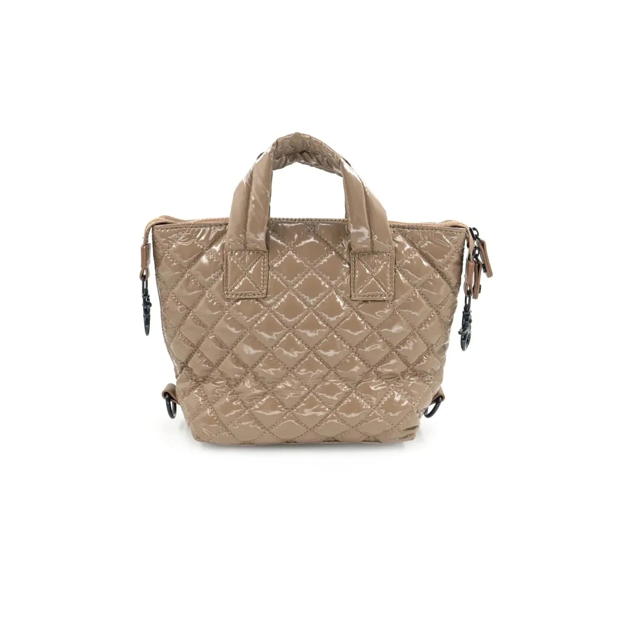 Mini Quilted Bag - Mocha Patent