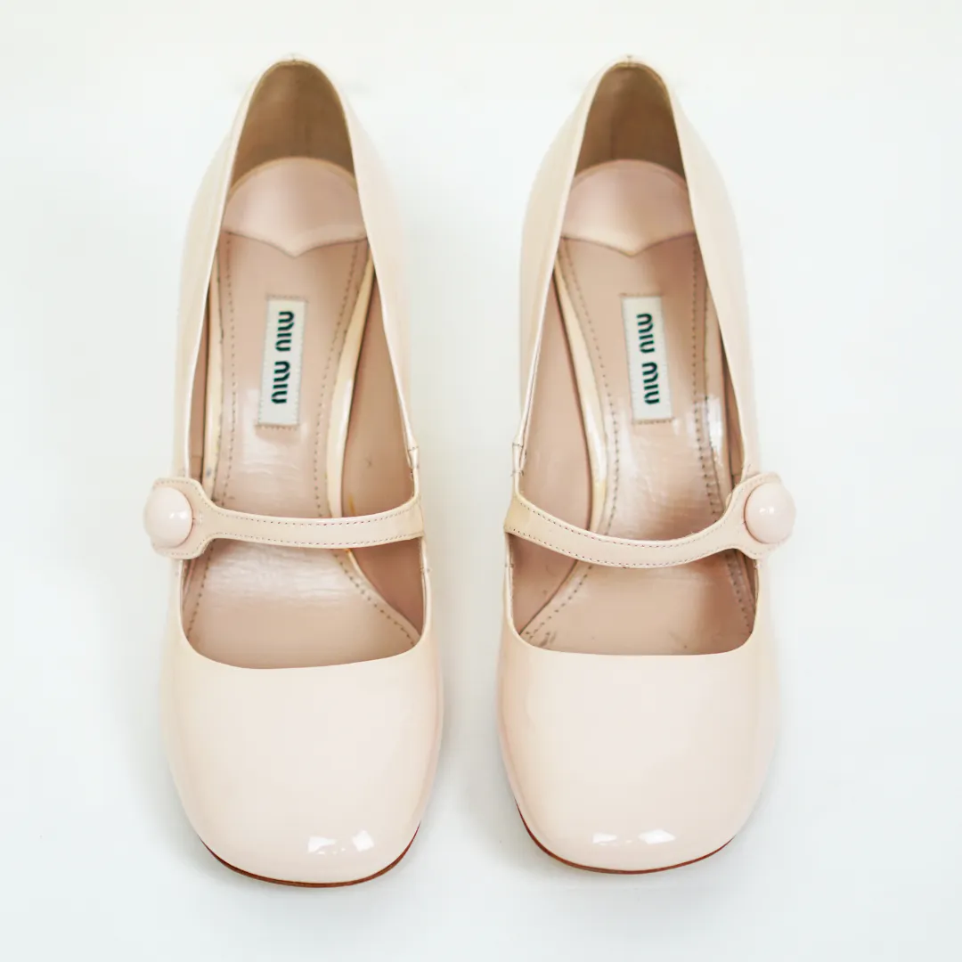 MIU MIU Pink Mary Jane Pumps