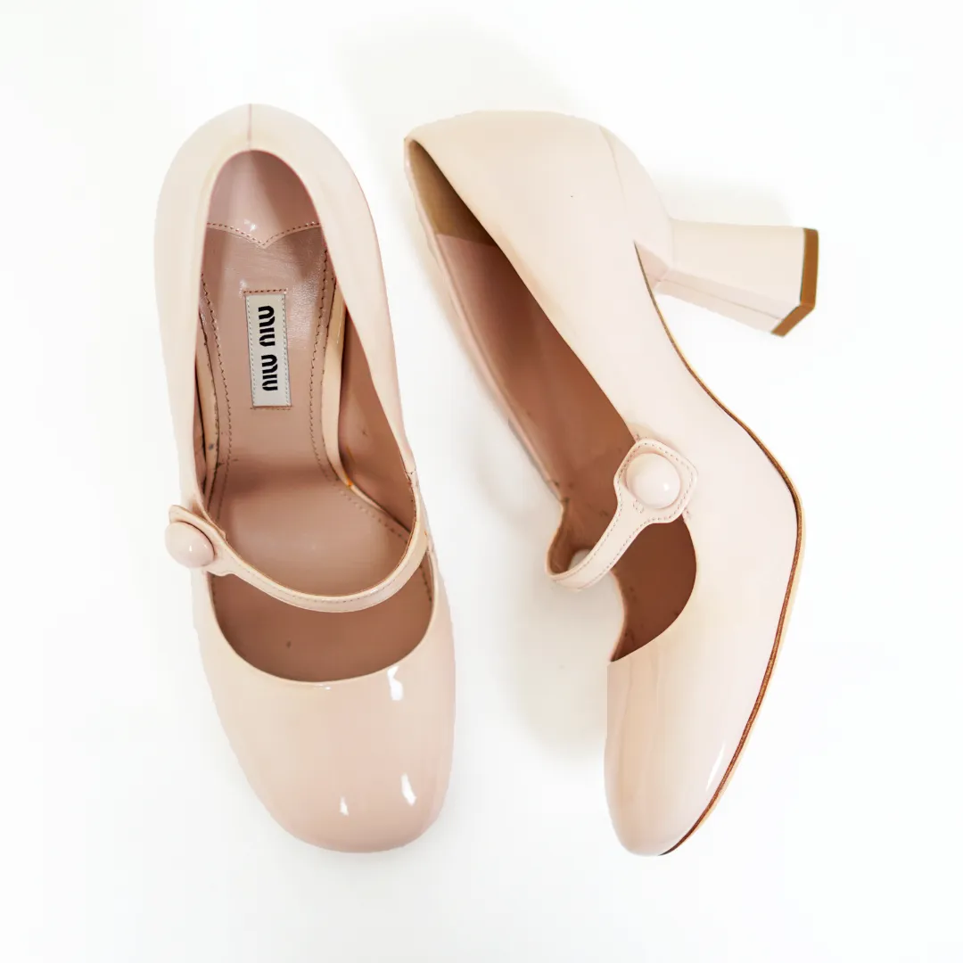 MIU MIU Pink Mary Jane Pumps