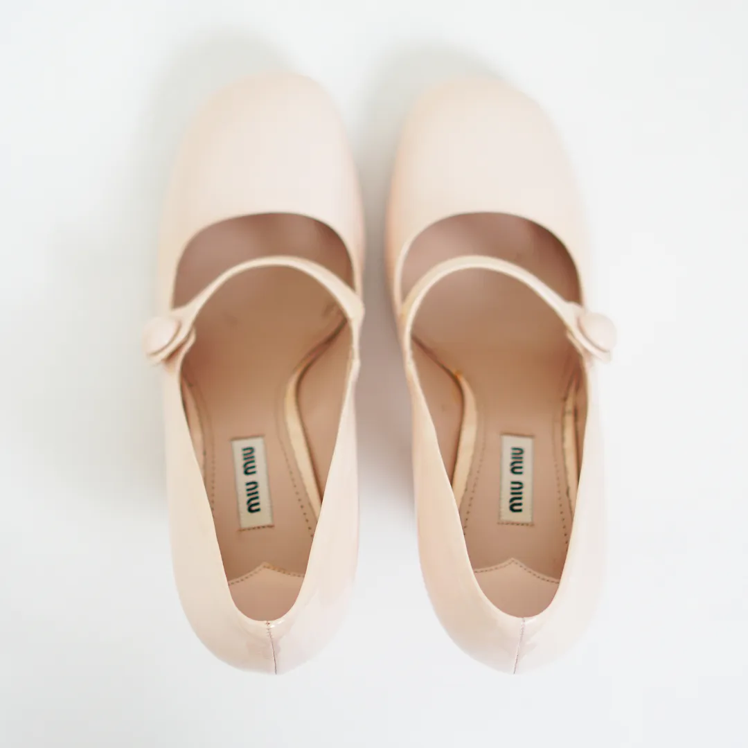 MIU MIU Pink Mary Jane Pumps
