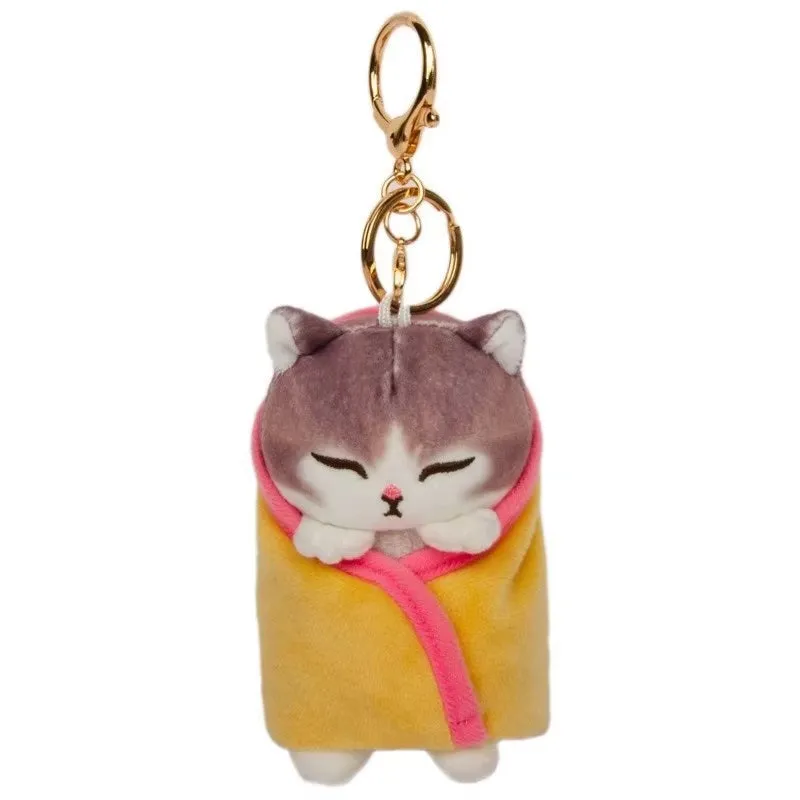 Mofusand Sleepy Cat Plush Keychain
