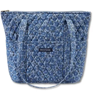 Navy Floral Stride Tote