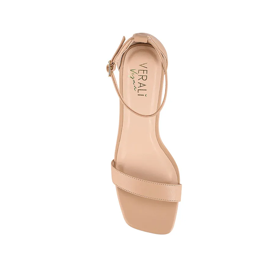 Neeka Block Heel Sandals - Nude