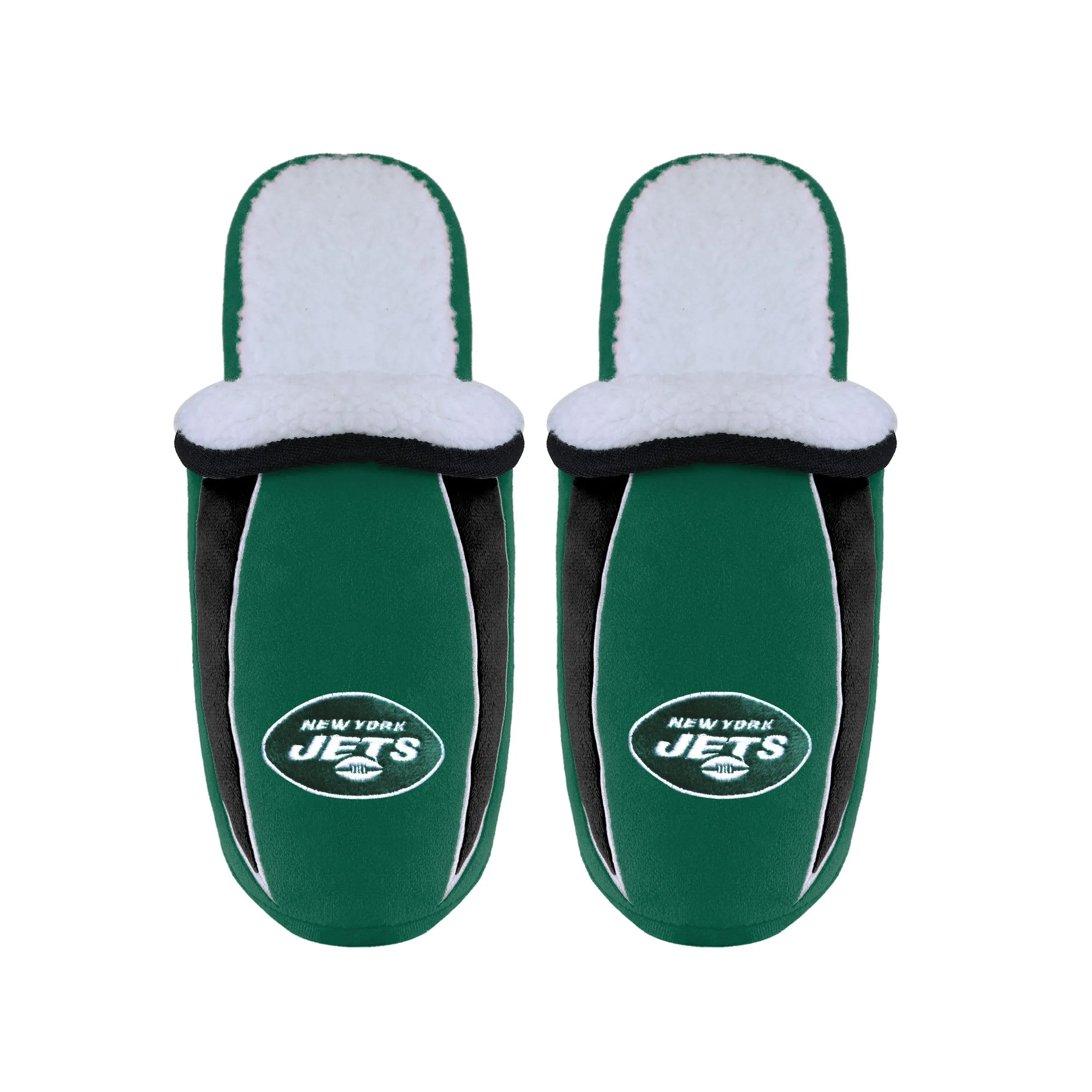 New York Jets NFL Mens Sherpa Slide Slippers
