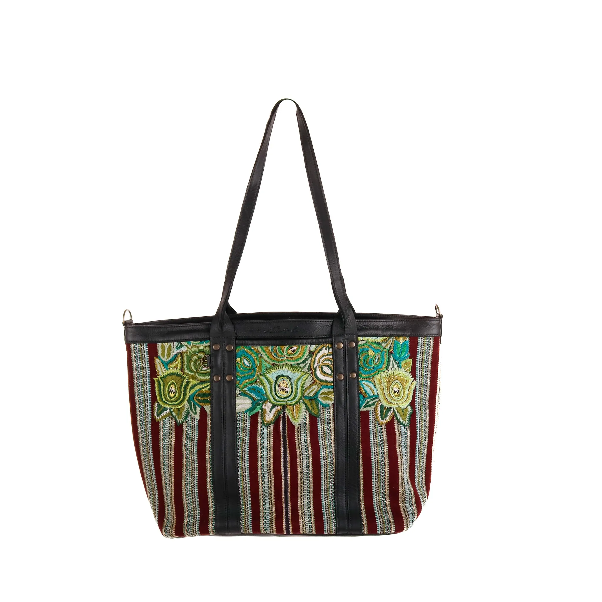 PERFECT LUCIA TOTE - OOAK PATZUN - BLACK - NO. 10116