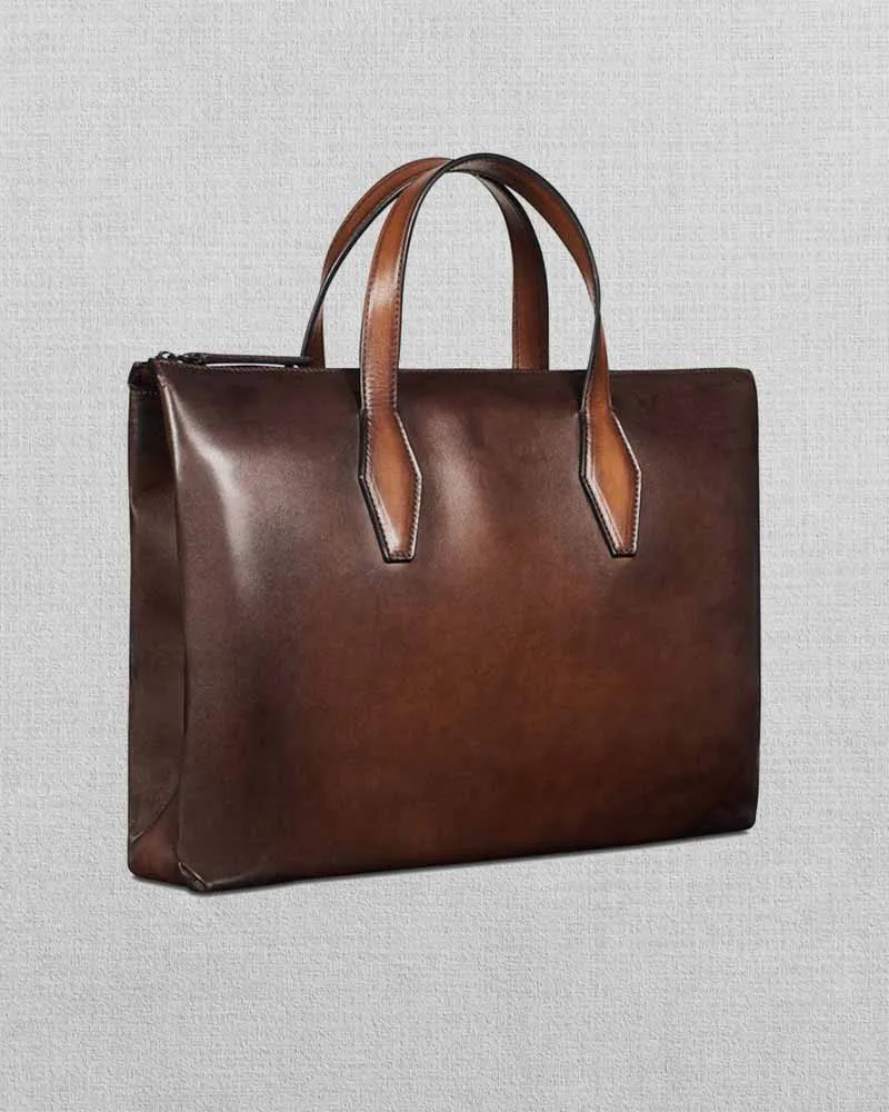 Perspective Leather Briefcase