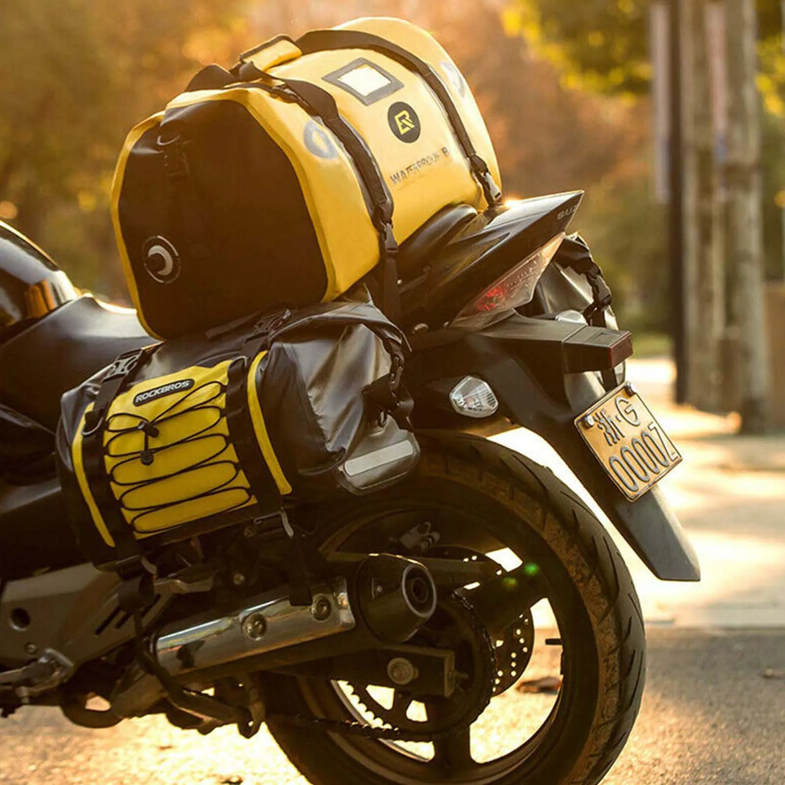 ROCKBROS Motorcycle Pannier Bag Waterproof Luggage Saddle Bag 2 Packs