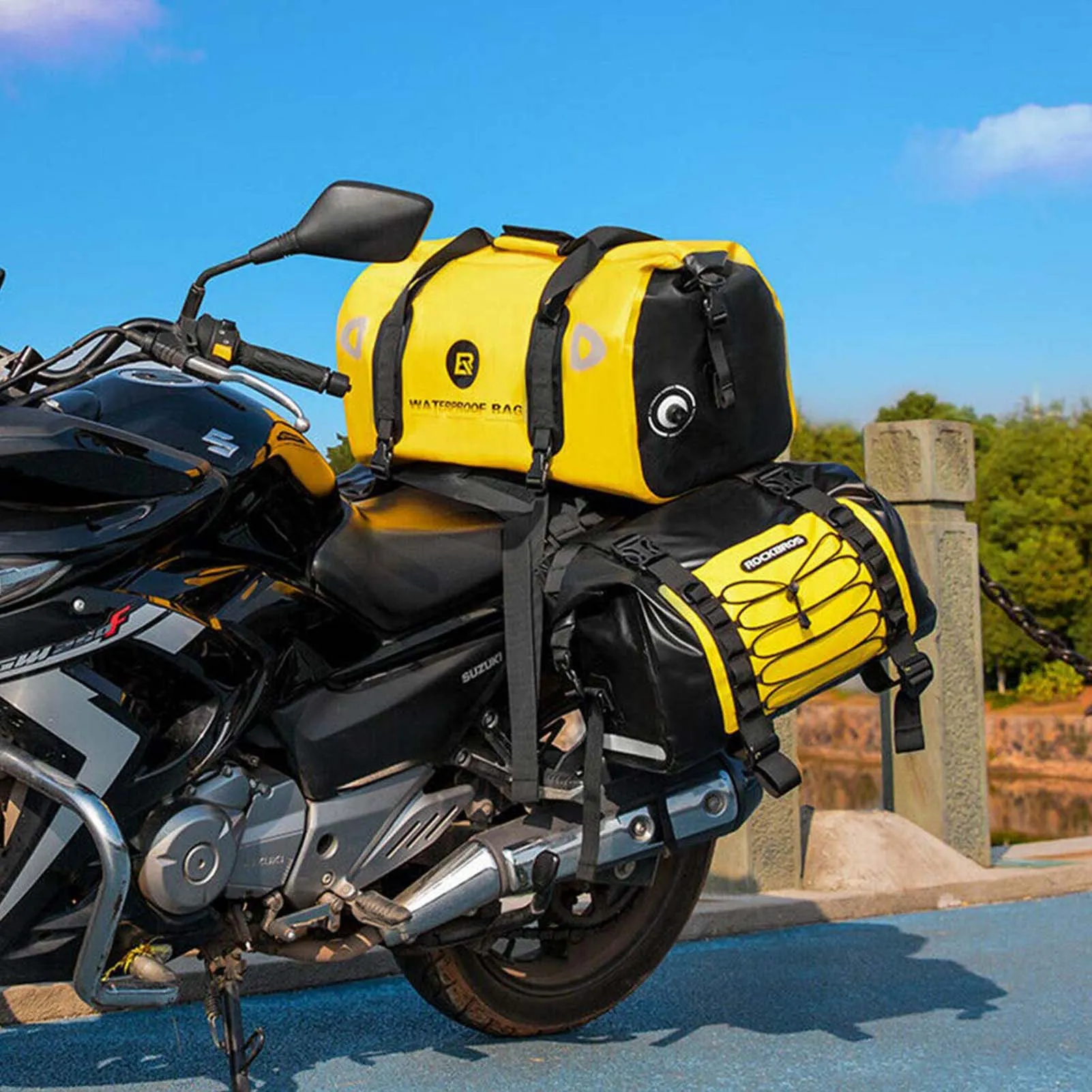 ROCKBROS Motorcycle Pannier Bag Waterproof Luggage Saddle Bag 2 Packs