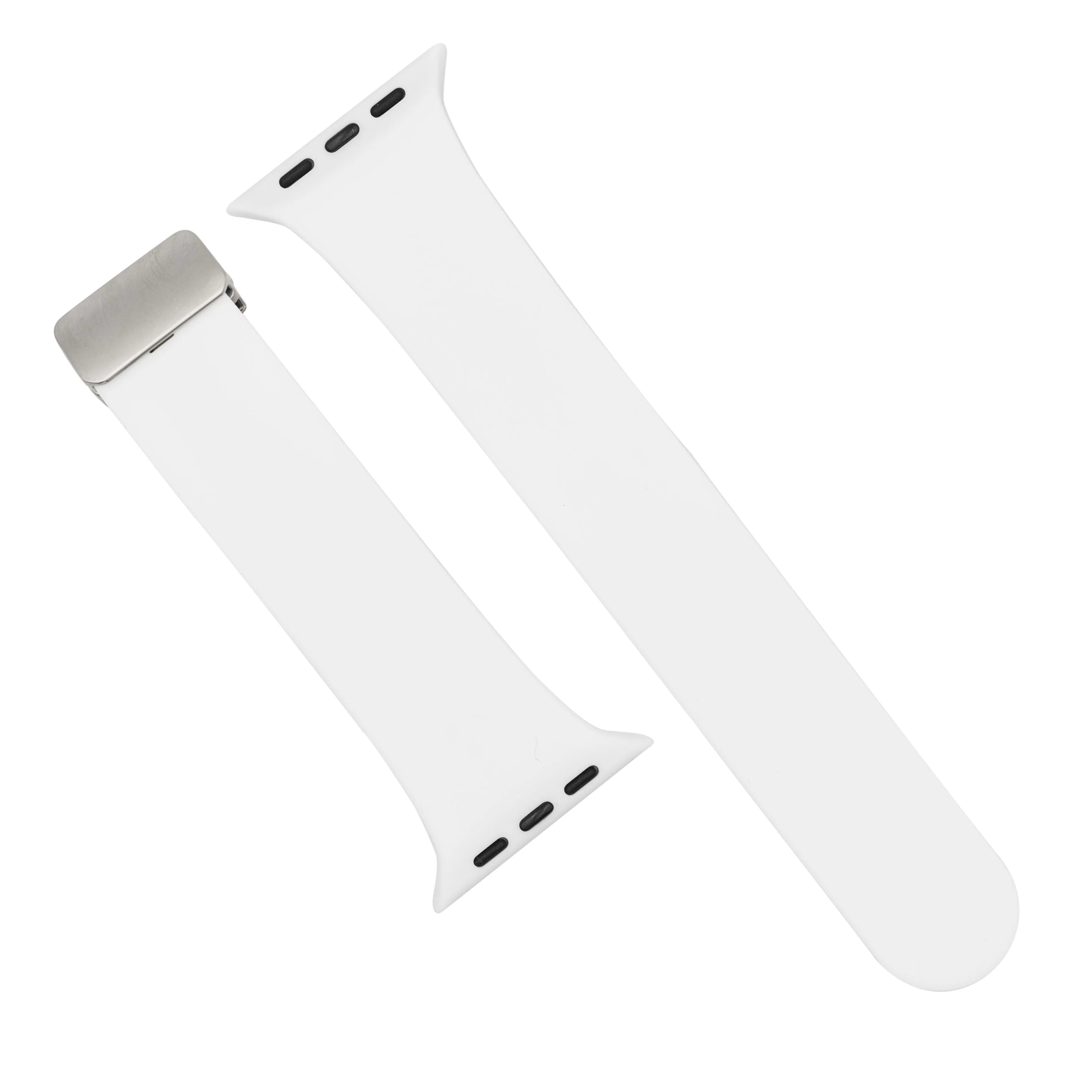 Rubber Strap w/ Clasp in White (Apple Watch)