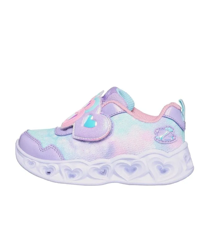 Skechers Infant Girls Slip In Light Up Trainer Heart Lights - Lovin Reflection 302693N
