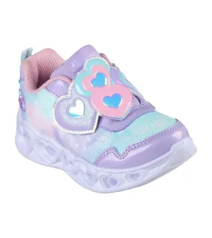 Skechers Infant Girls Slip In Light Up Trainer Heart Lights - Lovin Reflection 302693N
