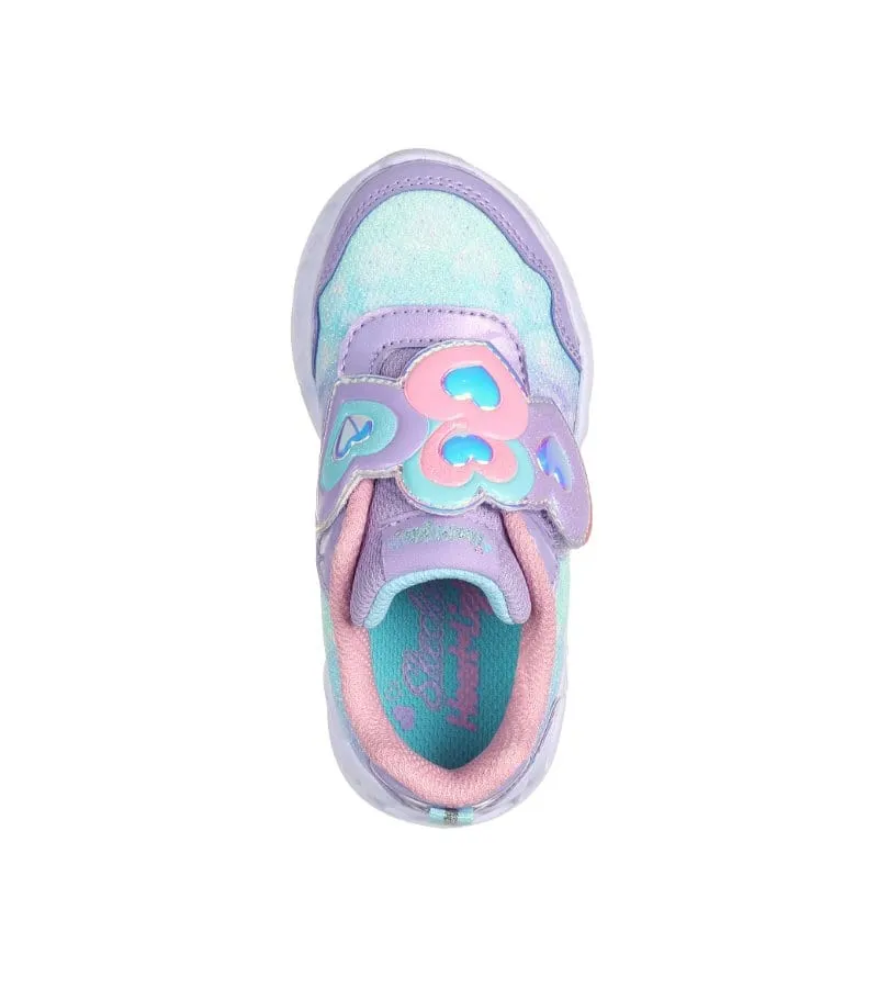 Skechers Infant Girls Slip In Light Up Trainer Heart Lights - Lovin Reflection 302693N
