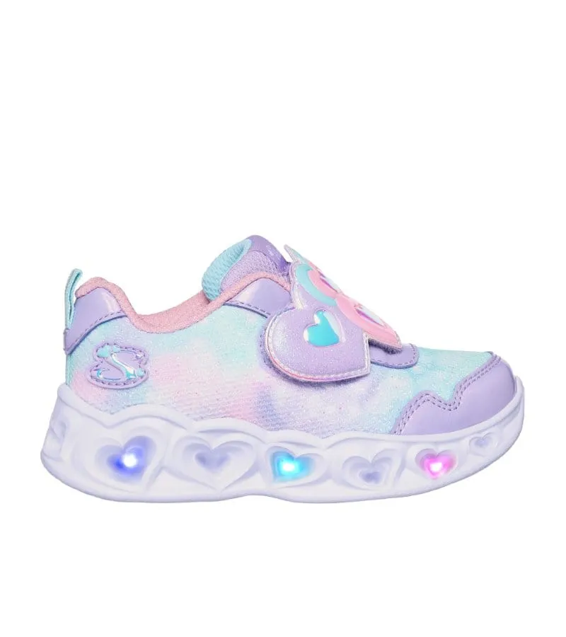 Skechers Infant Girls Slip In Light Up Trainer Heart Lights - Lovin Reflection 302693N
