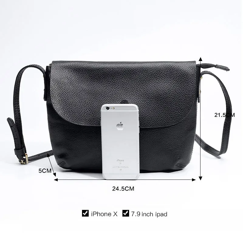 Small Womens Genuine Leather Satchel Bag Crossbody Bags for Women