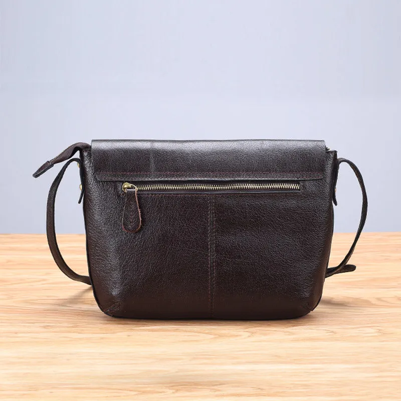 Small Womens Genuine Leather Satchel Bag Crossbody Bags for Women
