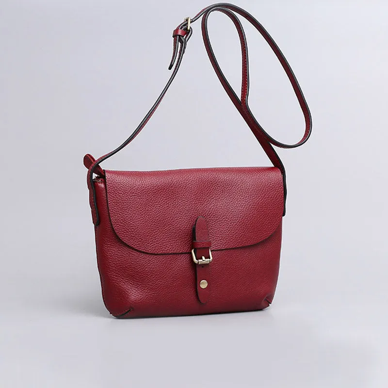 Small Womens Genuine Leather Satchel Bag Crossbody Bags for Women