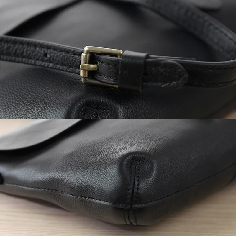 Small Womens Genuine Leather Satchel Bag Crossbody Bags for Women
