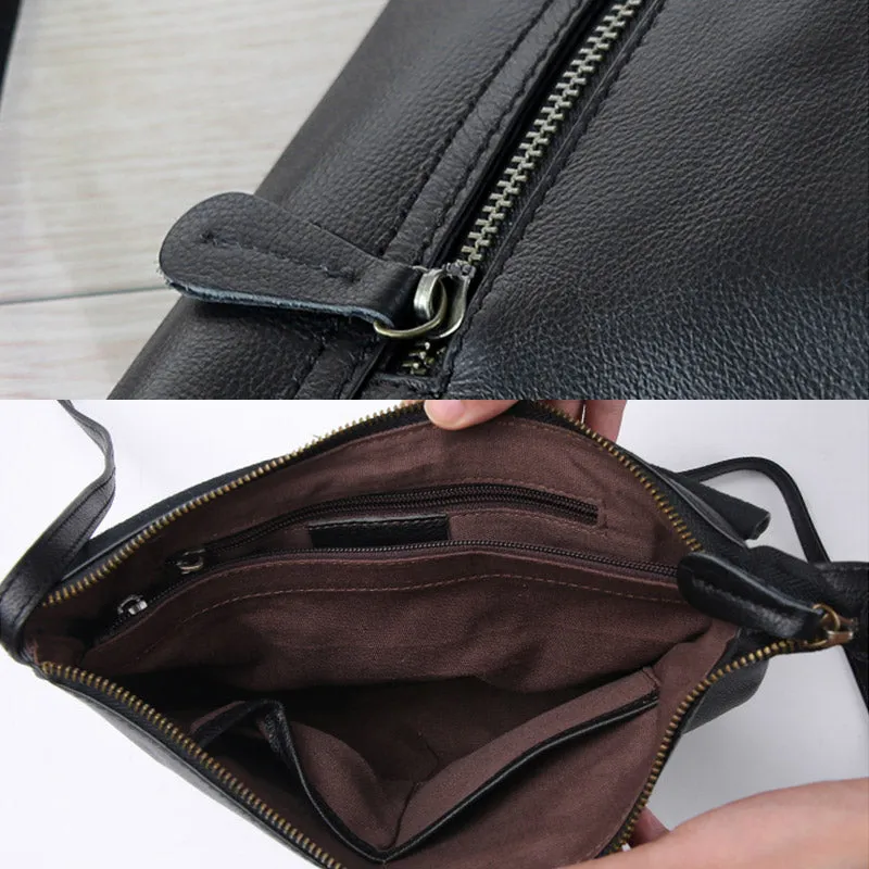 Small Womens Genuine Leather Satchel Bag Crossbody Bags for Women