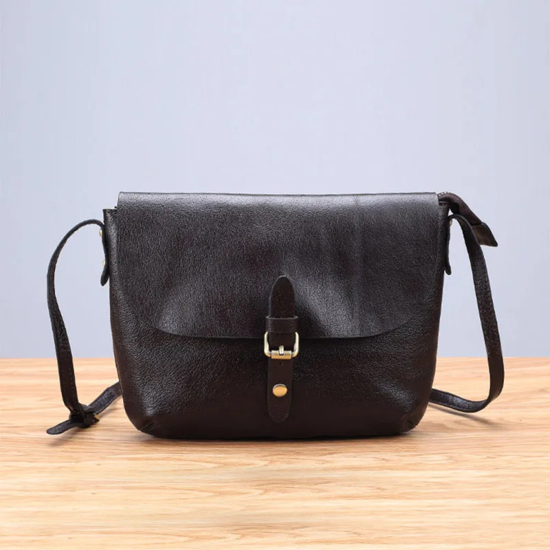 Small Womens Genuine Leather Satchel Bag Crossbody Bags for Women