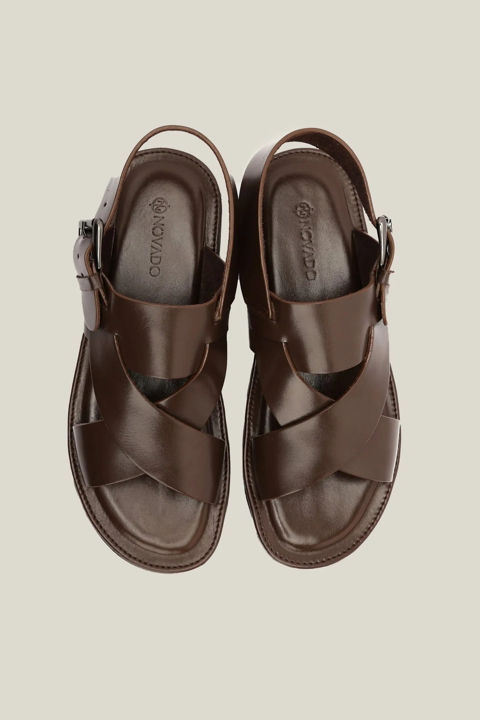Strap Crafted Men's Full Grain Leather Sandals