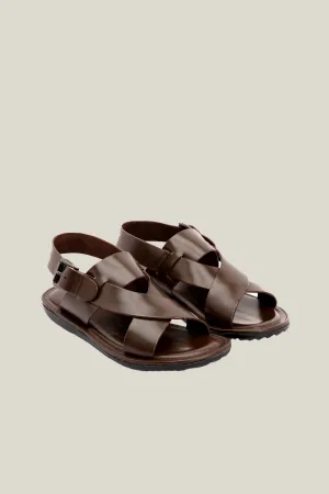 Strap Crafted Men's Full Grain Leather Sandals
