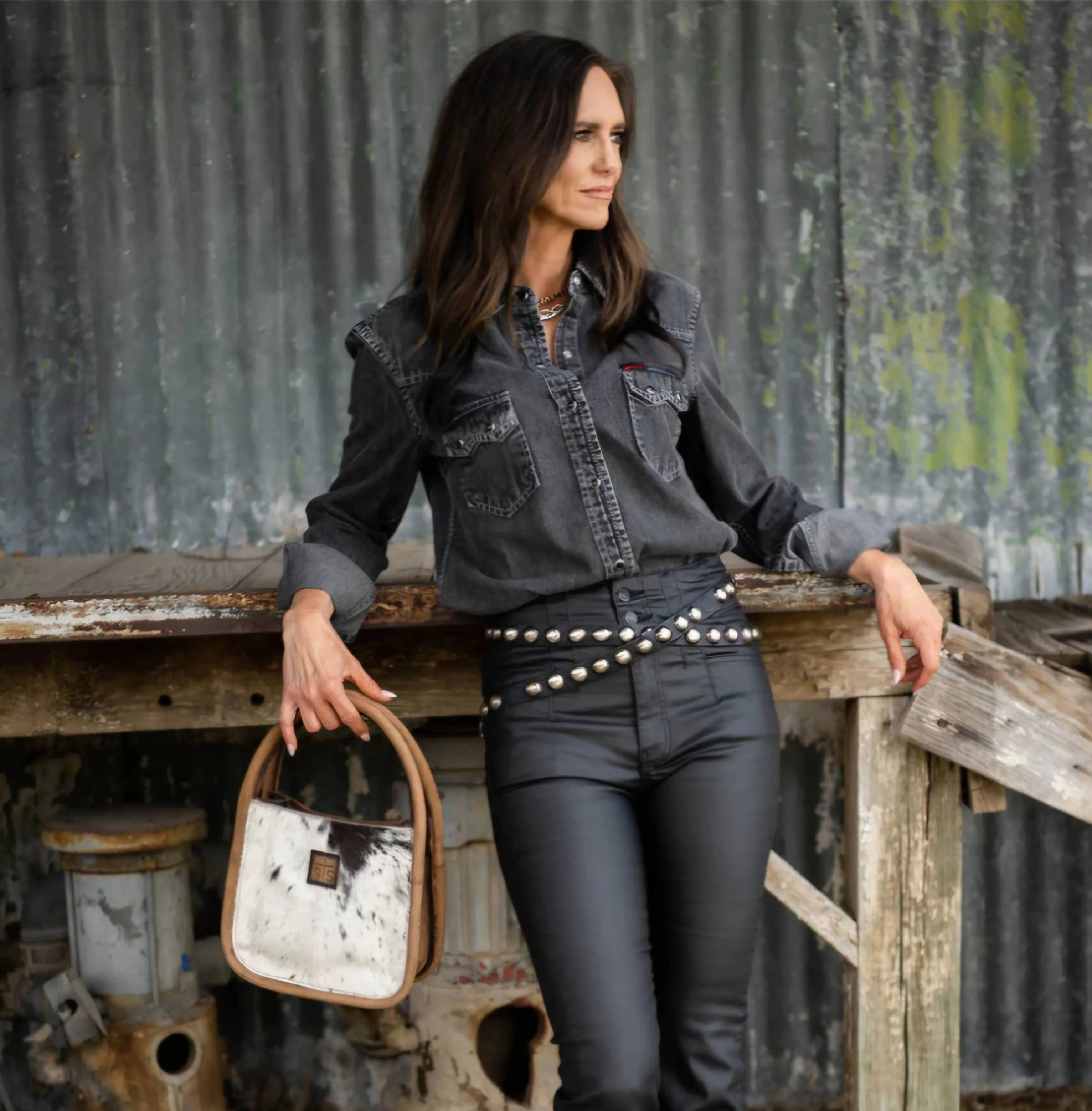 STS Cowhide Sugar Satchel #5763