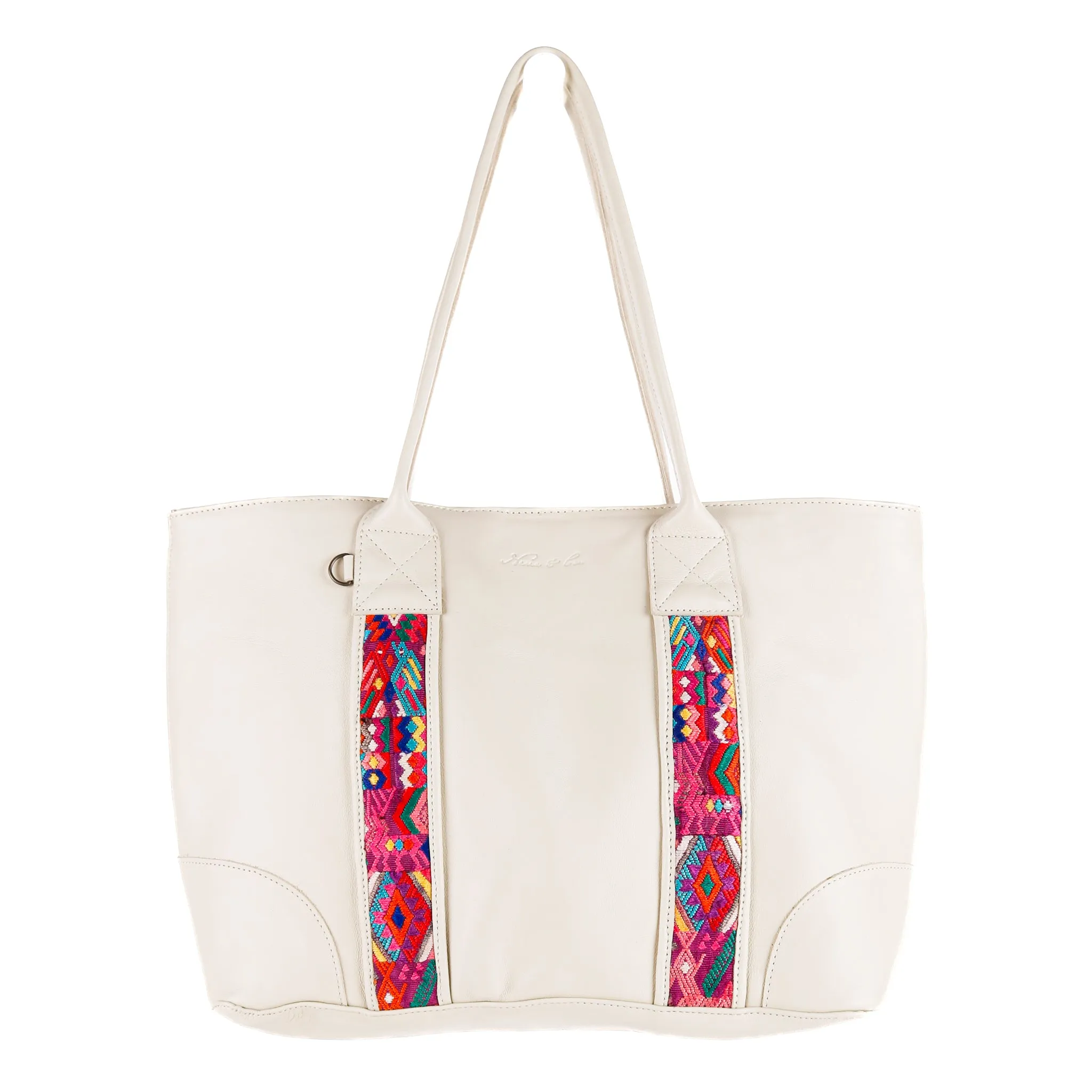 THE FOREVER TOTE - VINTAGE FAJA ACCENTS - BONE - NO. 10700