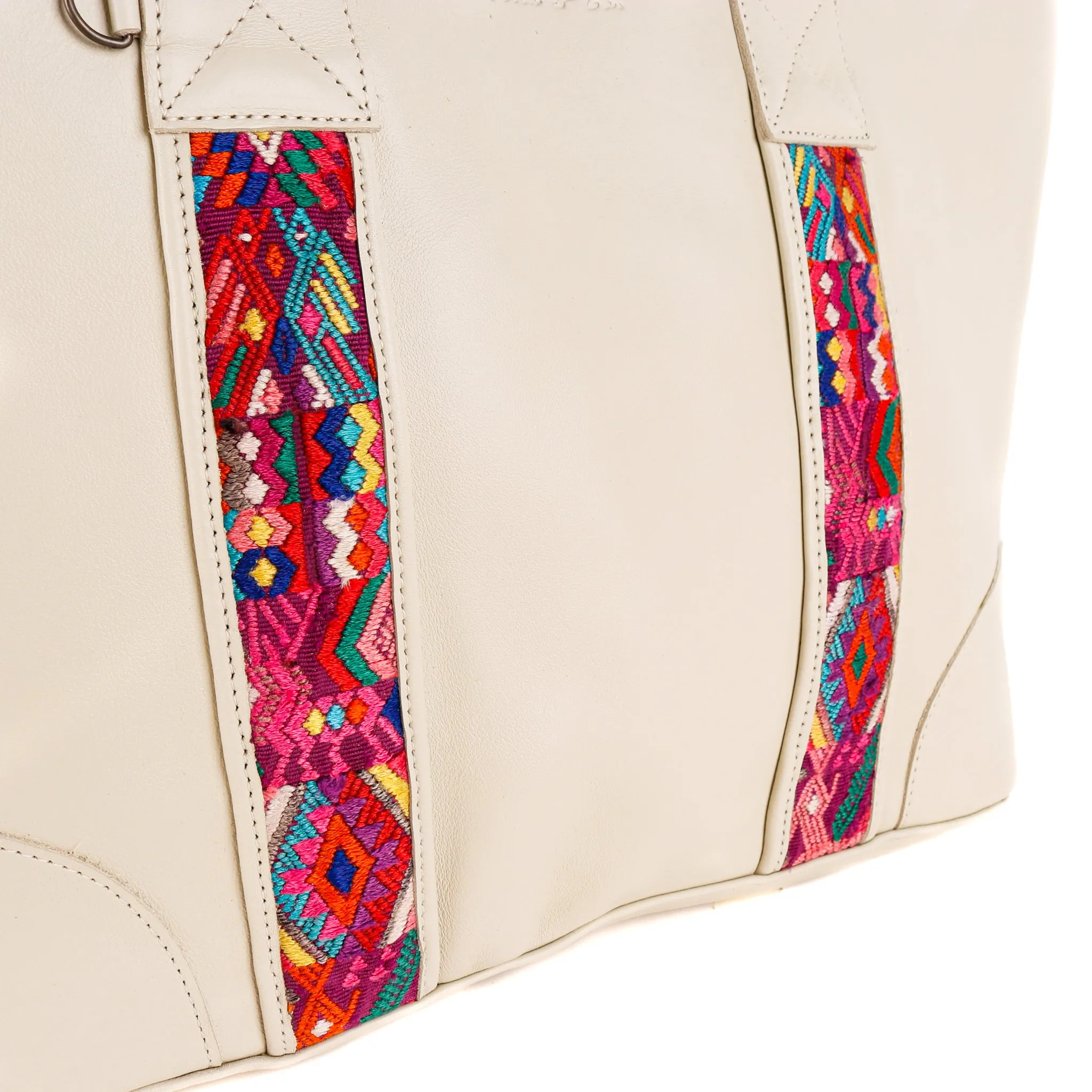 THE FOREVER TOTE - VINTAGE FAJA ACCENTS - BONE - NO. 10700