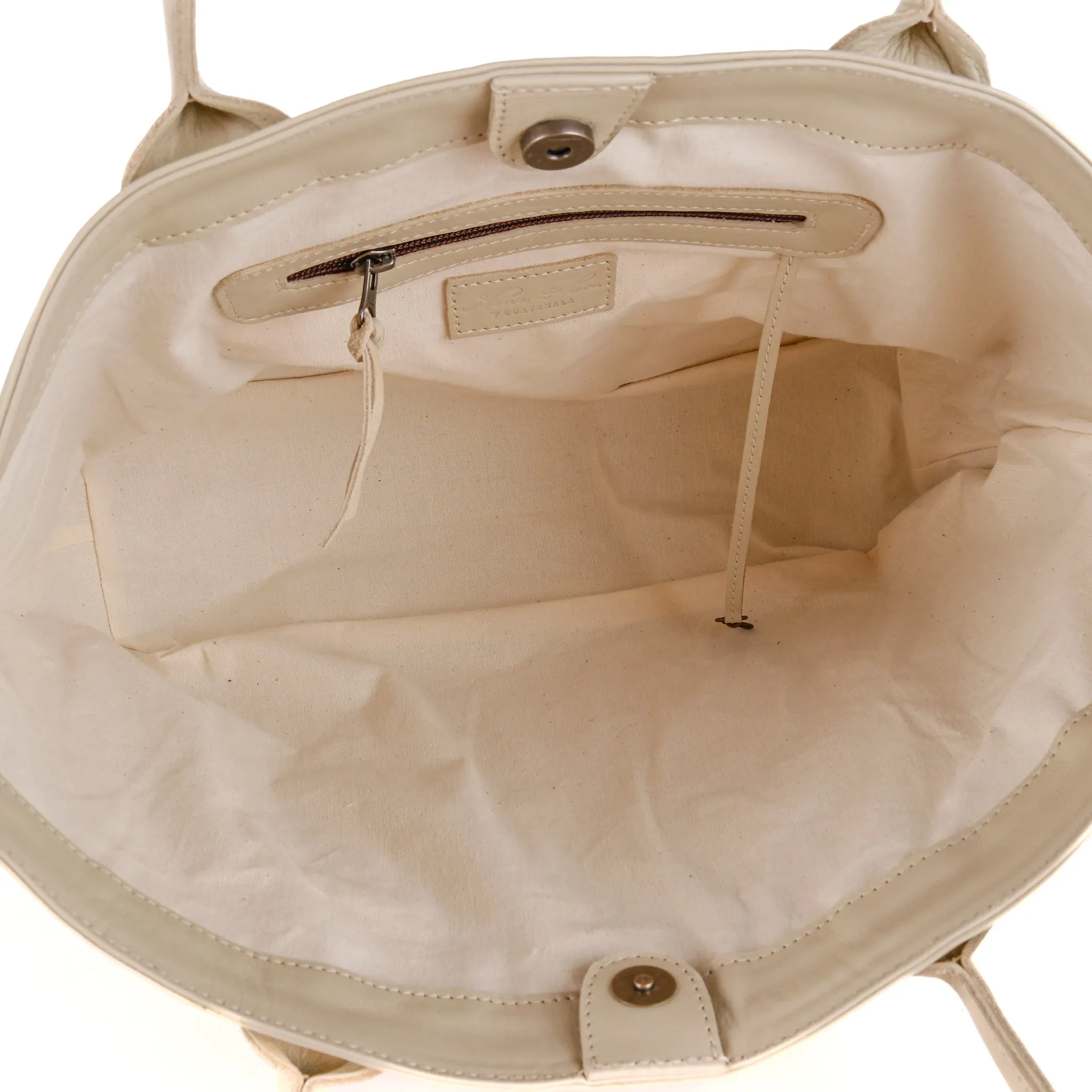 THE FOREVER TOTE - VINTAGE FAJA ACCENTS - BONE - NO. 10700