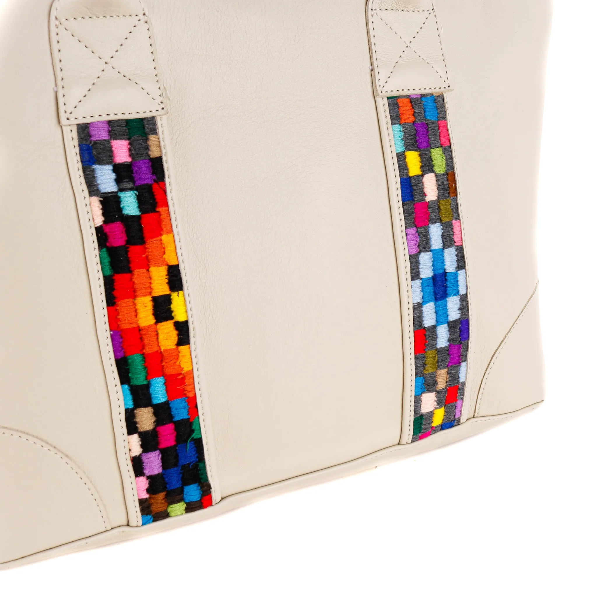 THE FOREVER TOTE - VINTAGE FAJA ACCENTS - BONE - NO. 10700