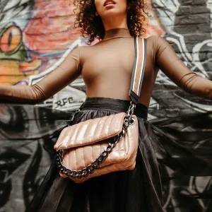 Think Royln - Bar Bag in Nude Patent