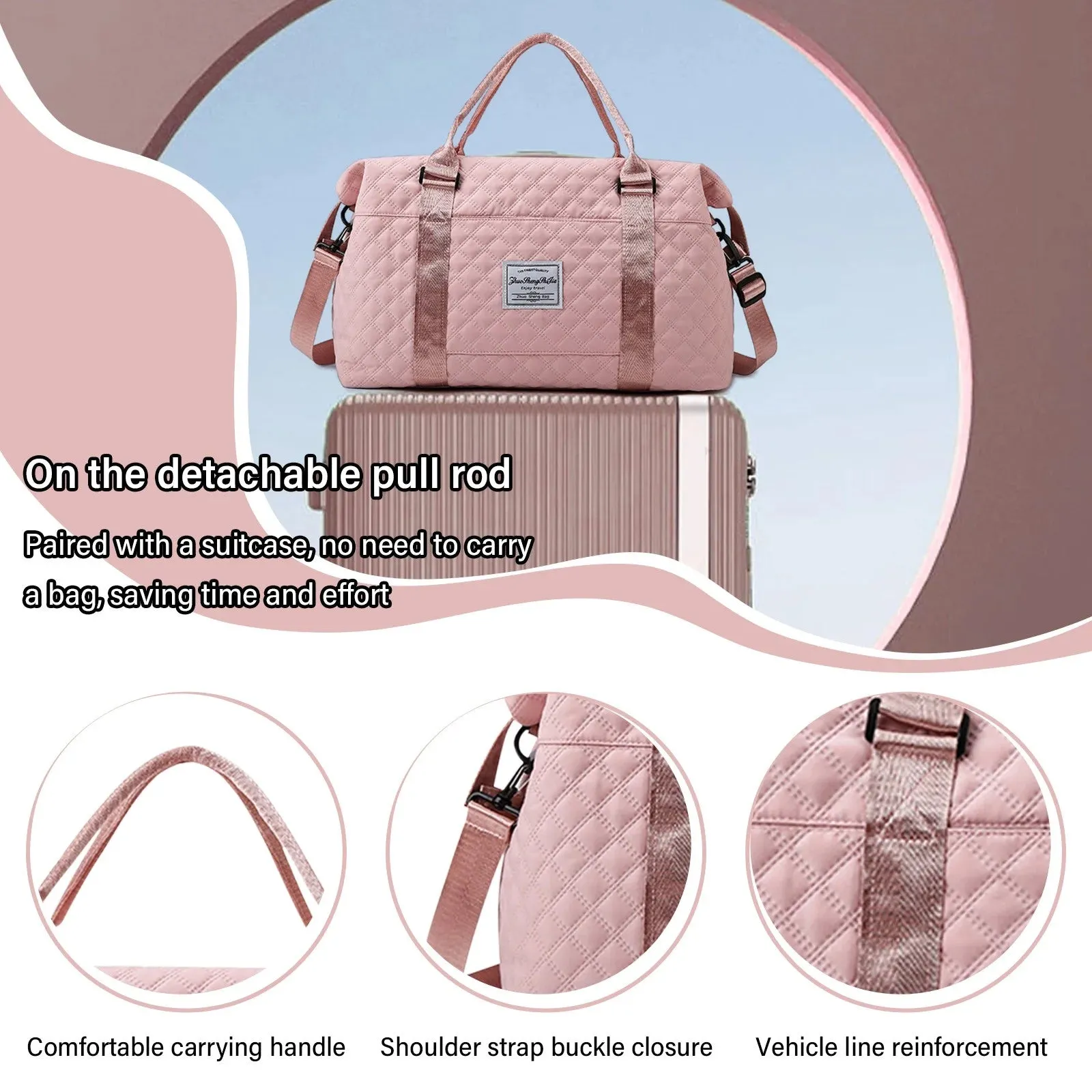 Travel Duffle Bag for Women, Sport Gym Tote Bag with Toiletry Bag, Large Carry on Overnight Bag for Women Girls Travel, Gym Bag for Labor and Delivery Bag