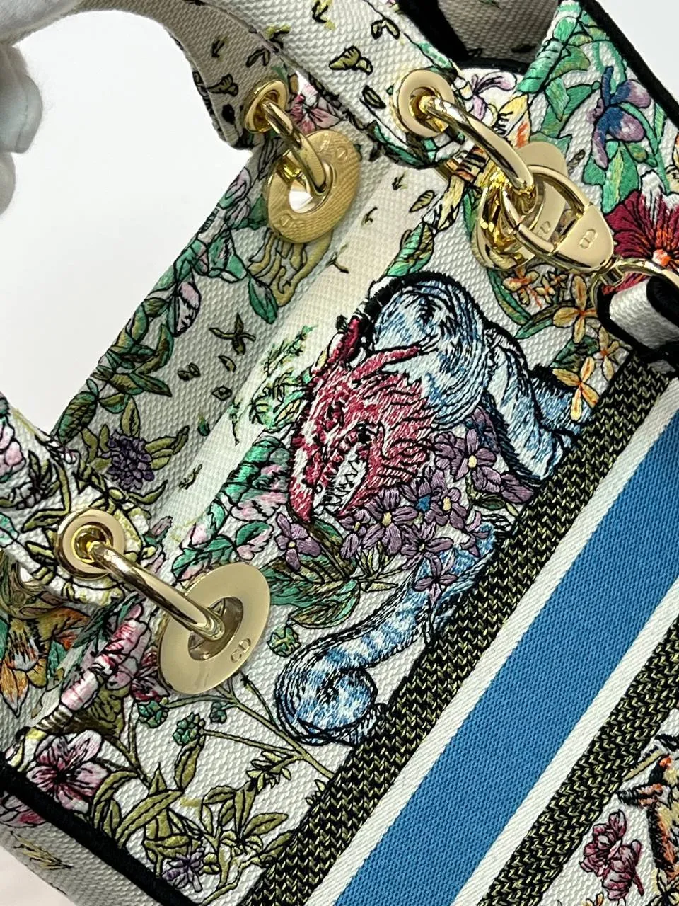 Trendy Inspired Dior Medium Lady D-lite Bag Latte Multicolor