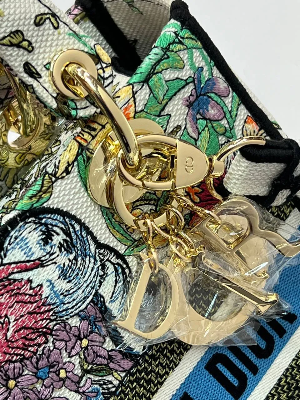 Trendy Inspired Dior Medium Lady D-lite Bag Latte Multicolor