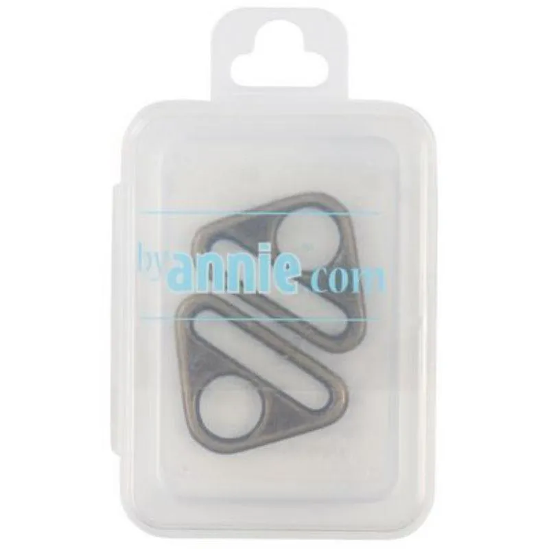 Triangle Ring 1in Antique Brass - 2pcs