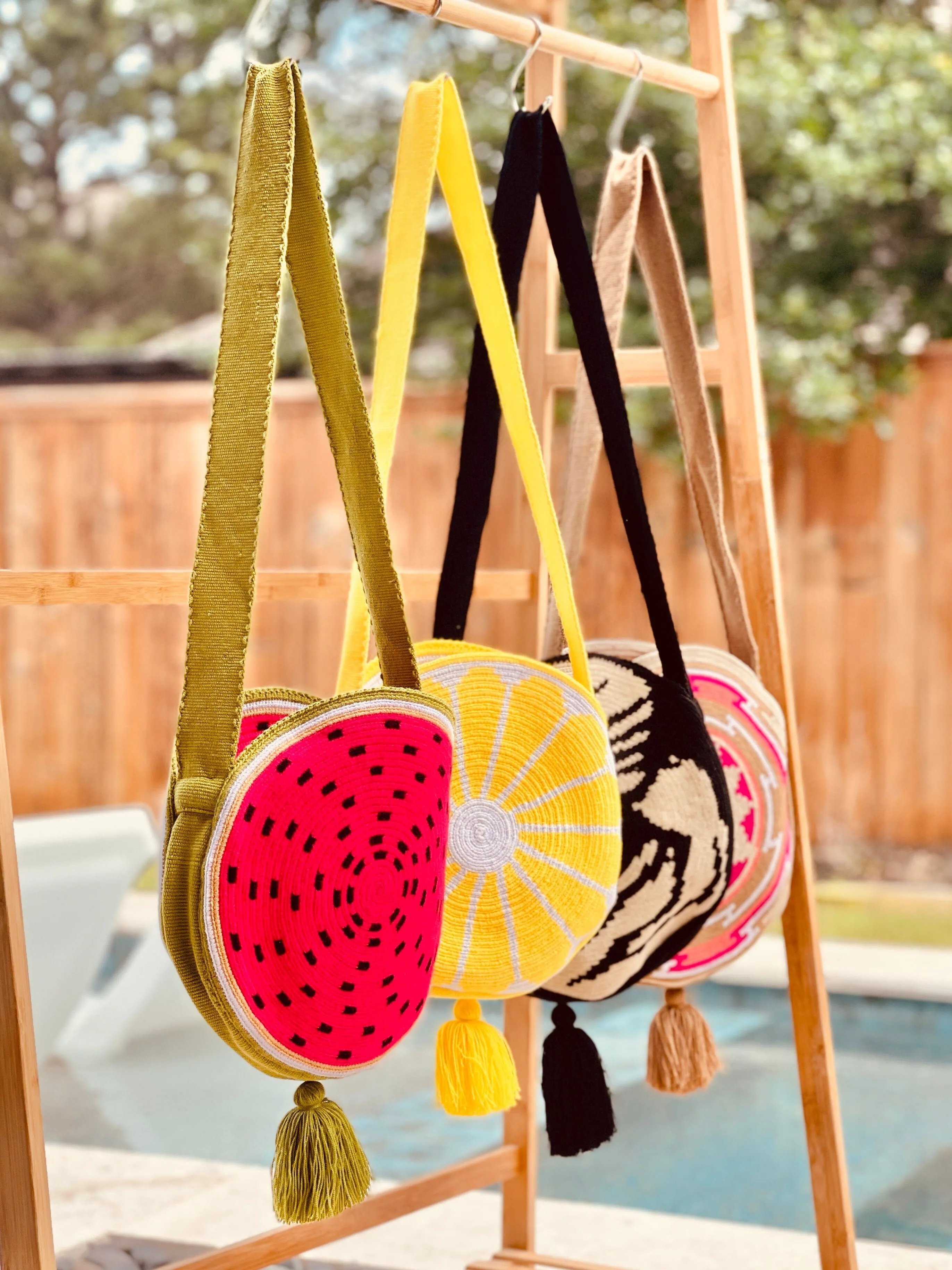 Tropical Vibes Purses | Summer Crossbody Handbag | Rounded L