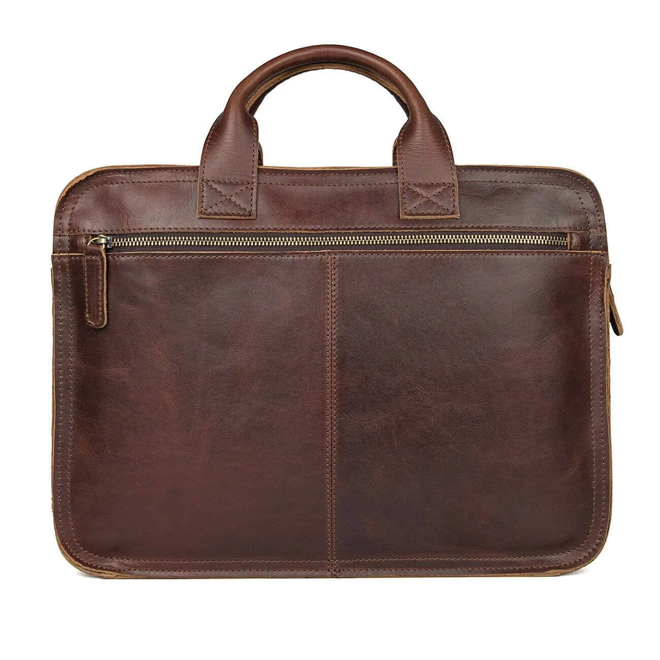 Vintage Leather Laptop Bag - Classic British Style