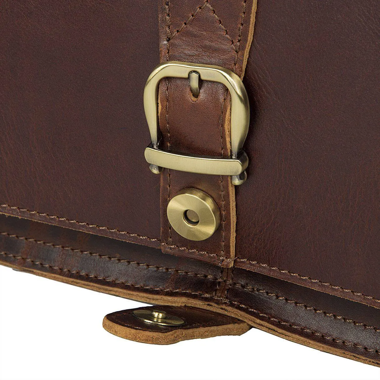 Vintage Leather Laptop Bag - Classic British Style