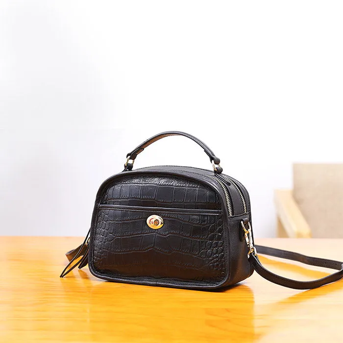 Vintage Leather Womens Crossbody Bags Shoulder Bag Purses for Women