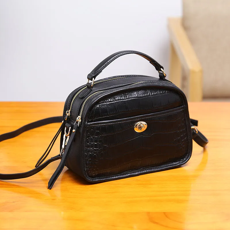 Vintage Leather Womens Crossbody Bags Shoulder Bag Purses for Women